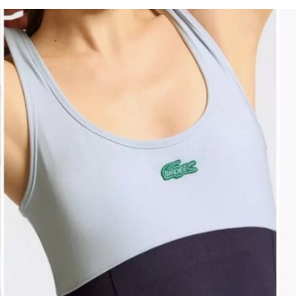 Lacoste x BANDIER Colorblock Catsuit - Light Blue and Black
